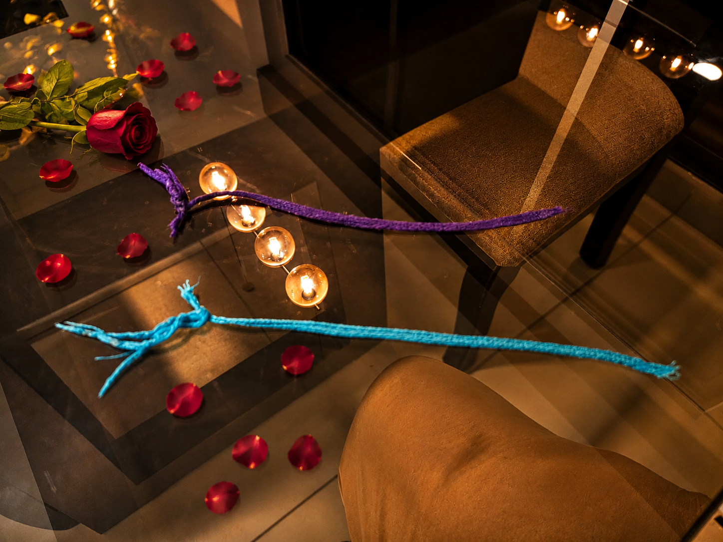 Roses and candles for Laura